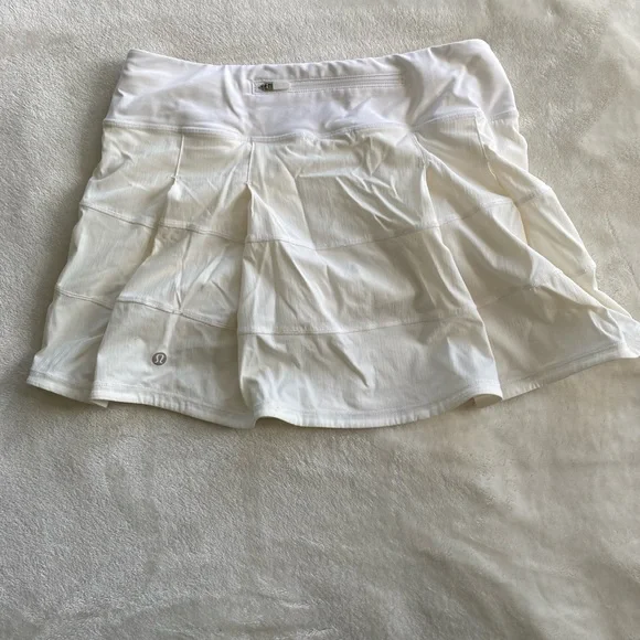 LULU LEMON WHITE PACE RIVAL SKIRT - Picture 4 of 7